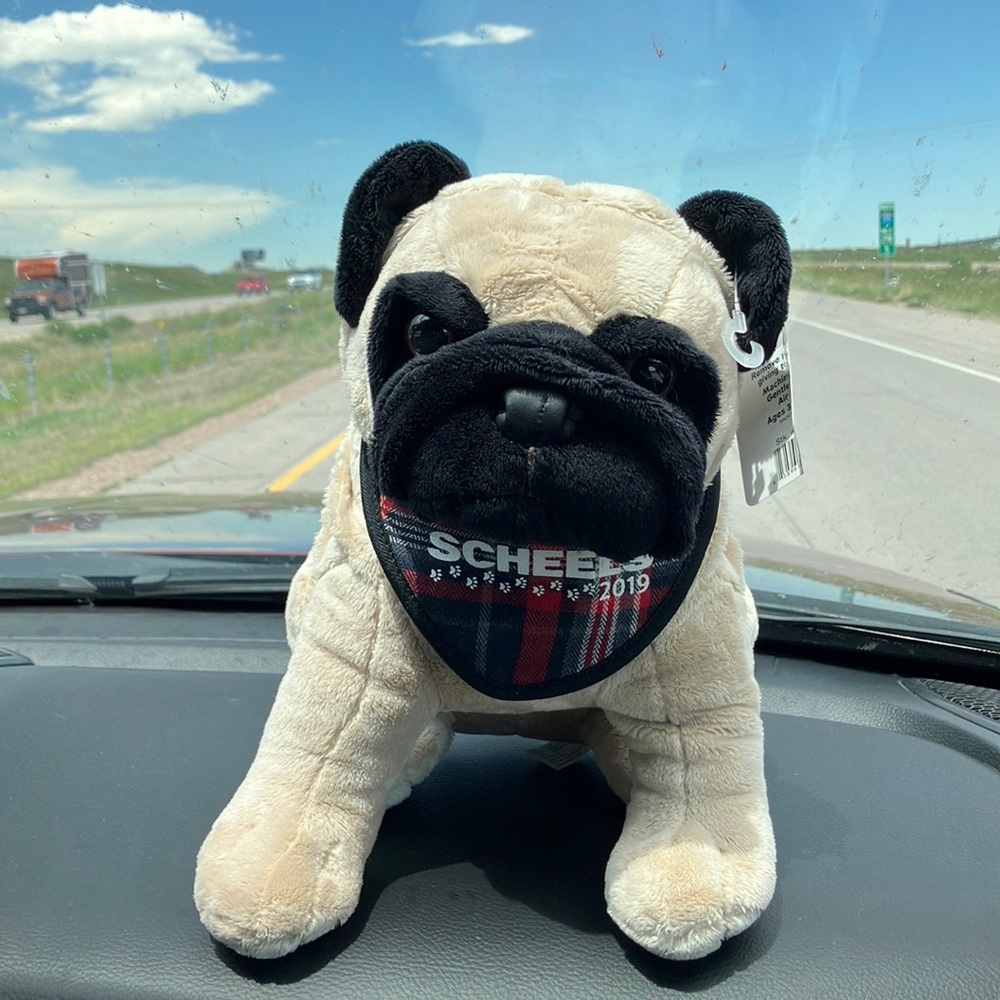 Jaag Tan and Black Pug Stuffed Animal